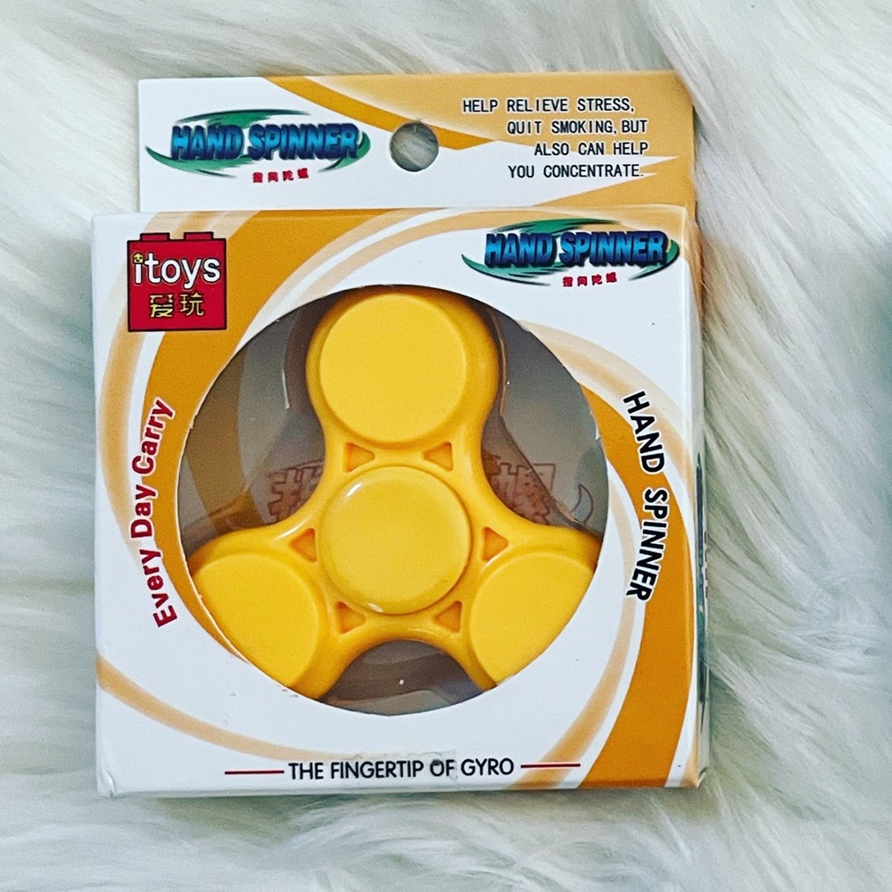 Yellow Hand Fidget Spinner Stress Relief